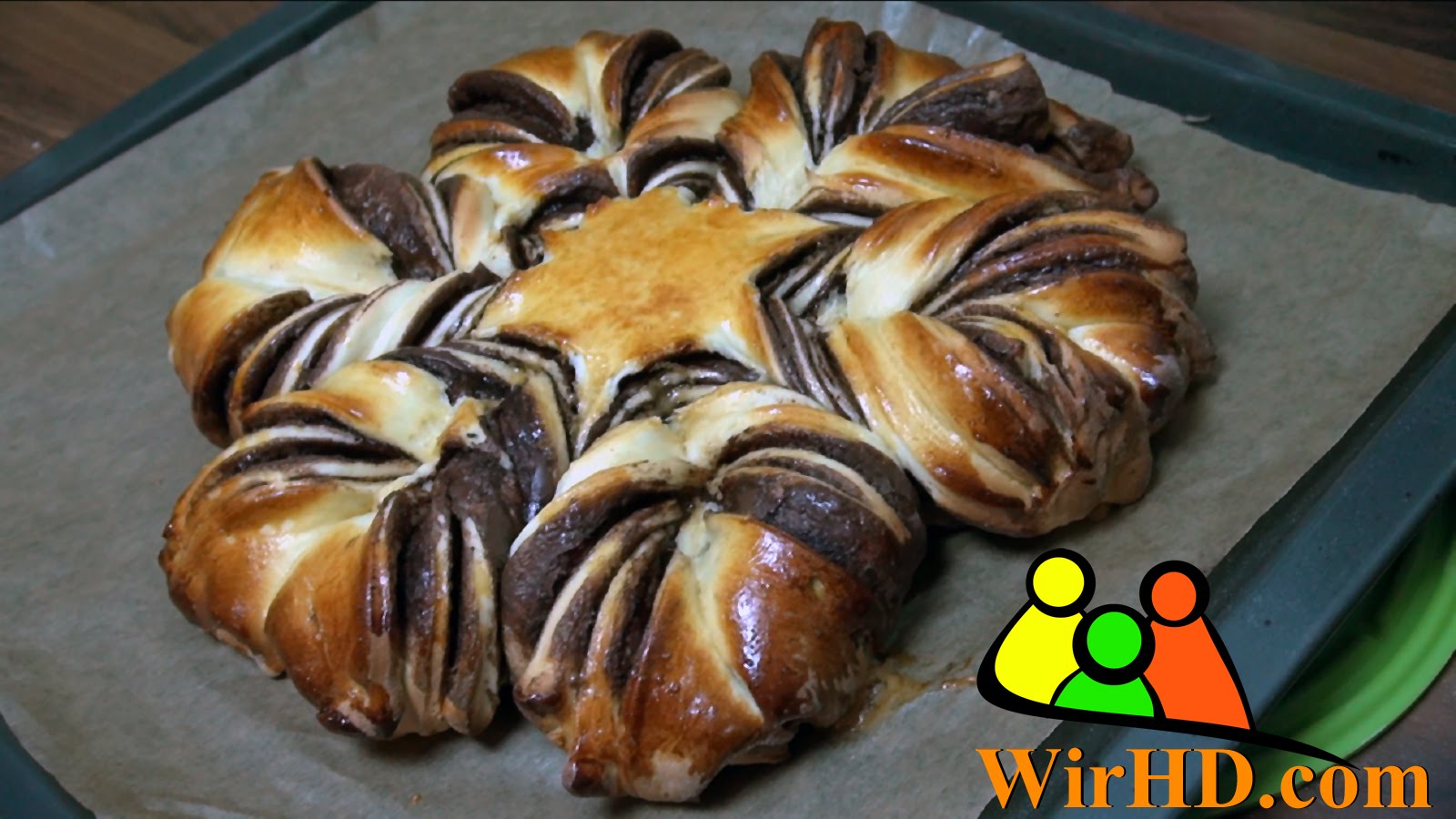 Nutella Stern Rezept | Nutella Blume backen | Weihnachtskuchen selber machen